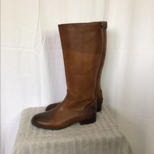 Brown faded riding boots